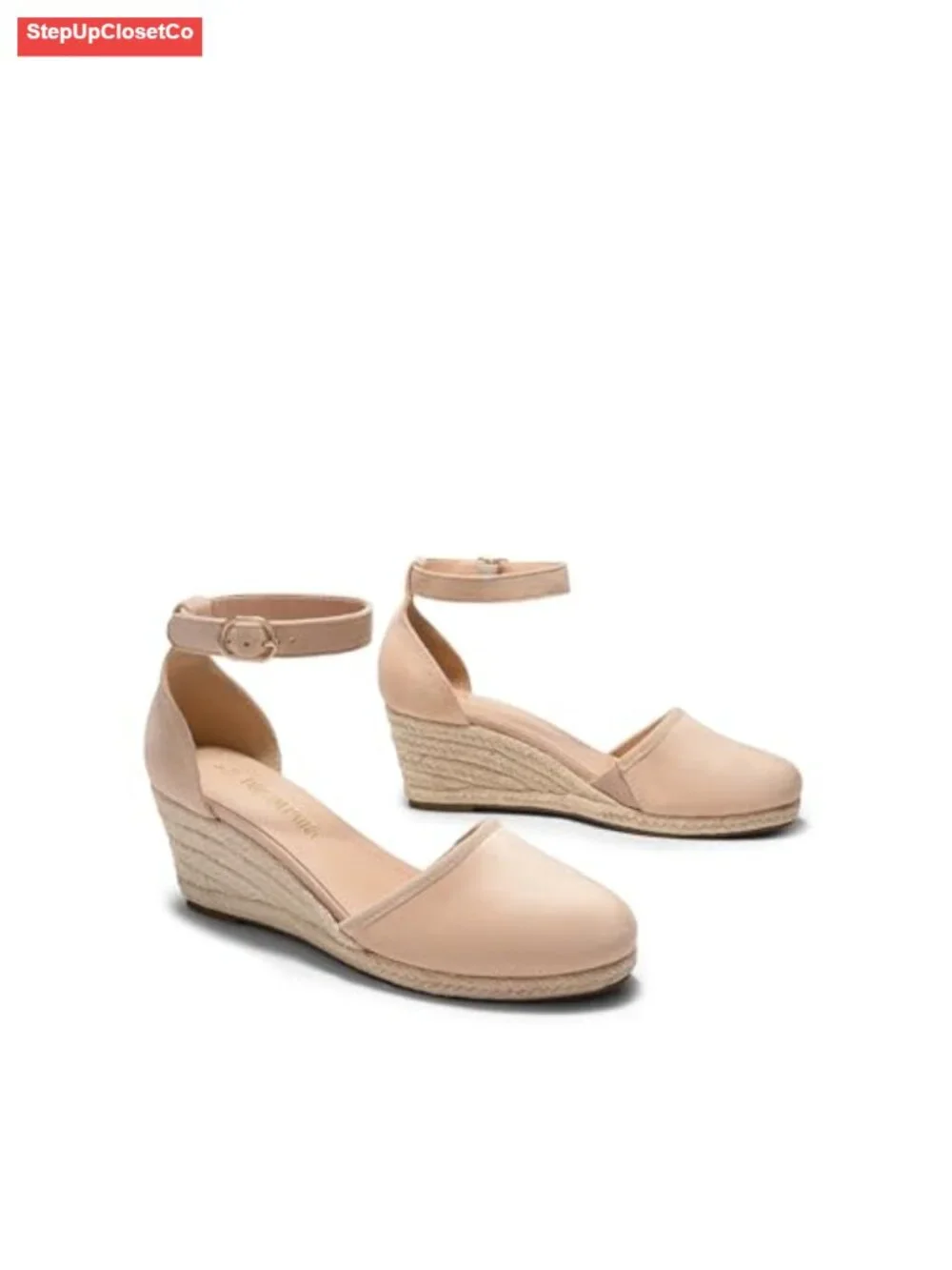 Closed Toe Espadrilles Platform Wedge Sandals with Ankle Strap